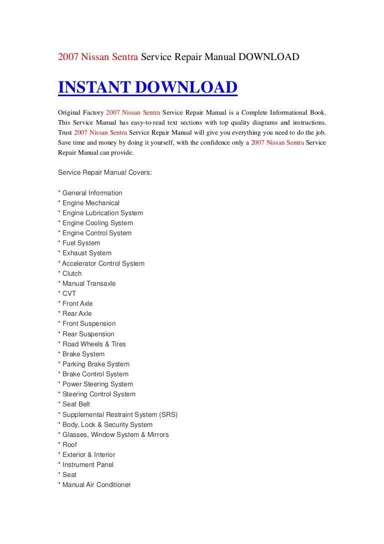 Nissan Sentra Service Manual: Rear suspension Nissan Sentra Service Manual: Rear suspension